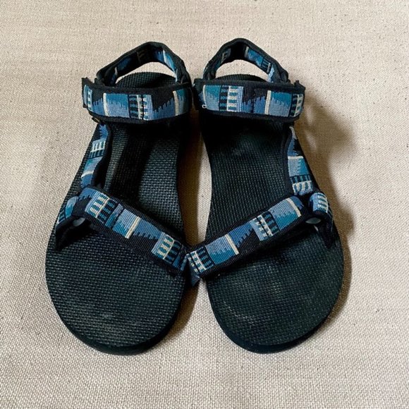 Men\'s Teva Original Universal Sandal Blue Black size 8 main image 7